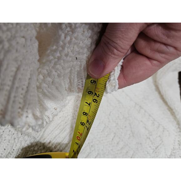 NWT Vintage 90's American Crew Club Sweater White Size L V Neck deadstock - Picture 9 of 9